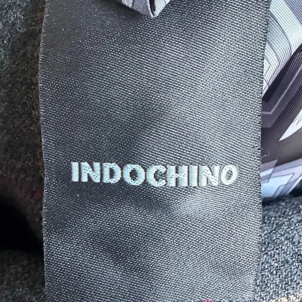 Indochino Made For You 100% Wool Windowpane Blazer Sport Coat Gray 2 Button